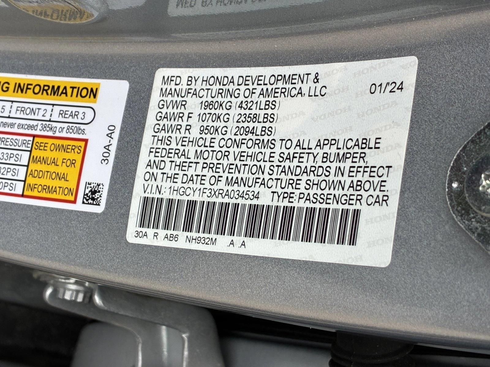 2024 HONDA ACCORD - Image 15