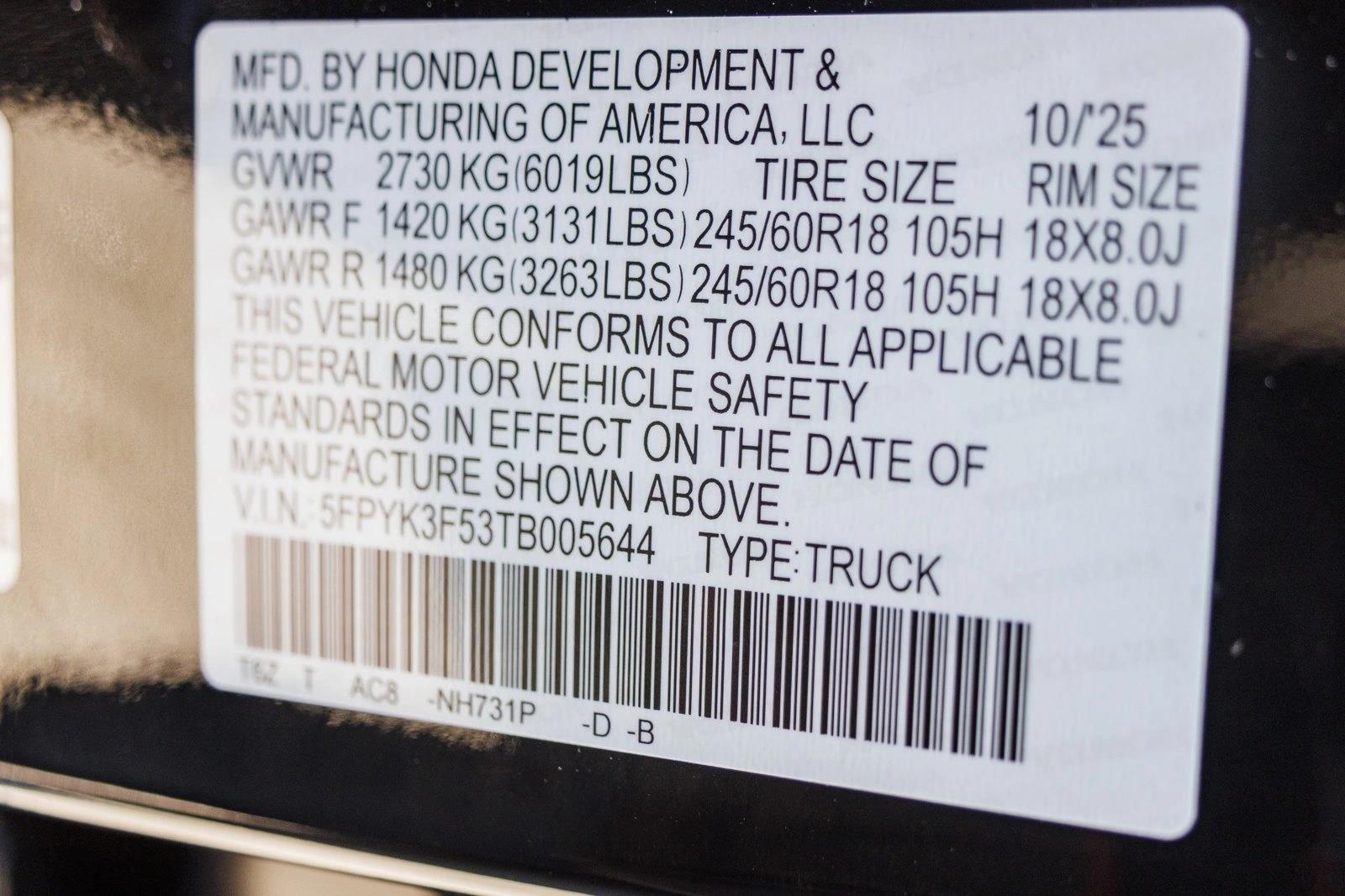2026 Honda Ridgeline RTL - Photo 25
