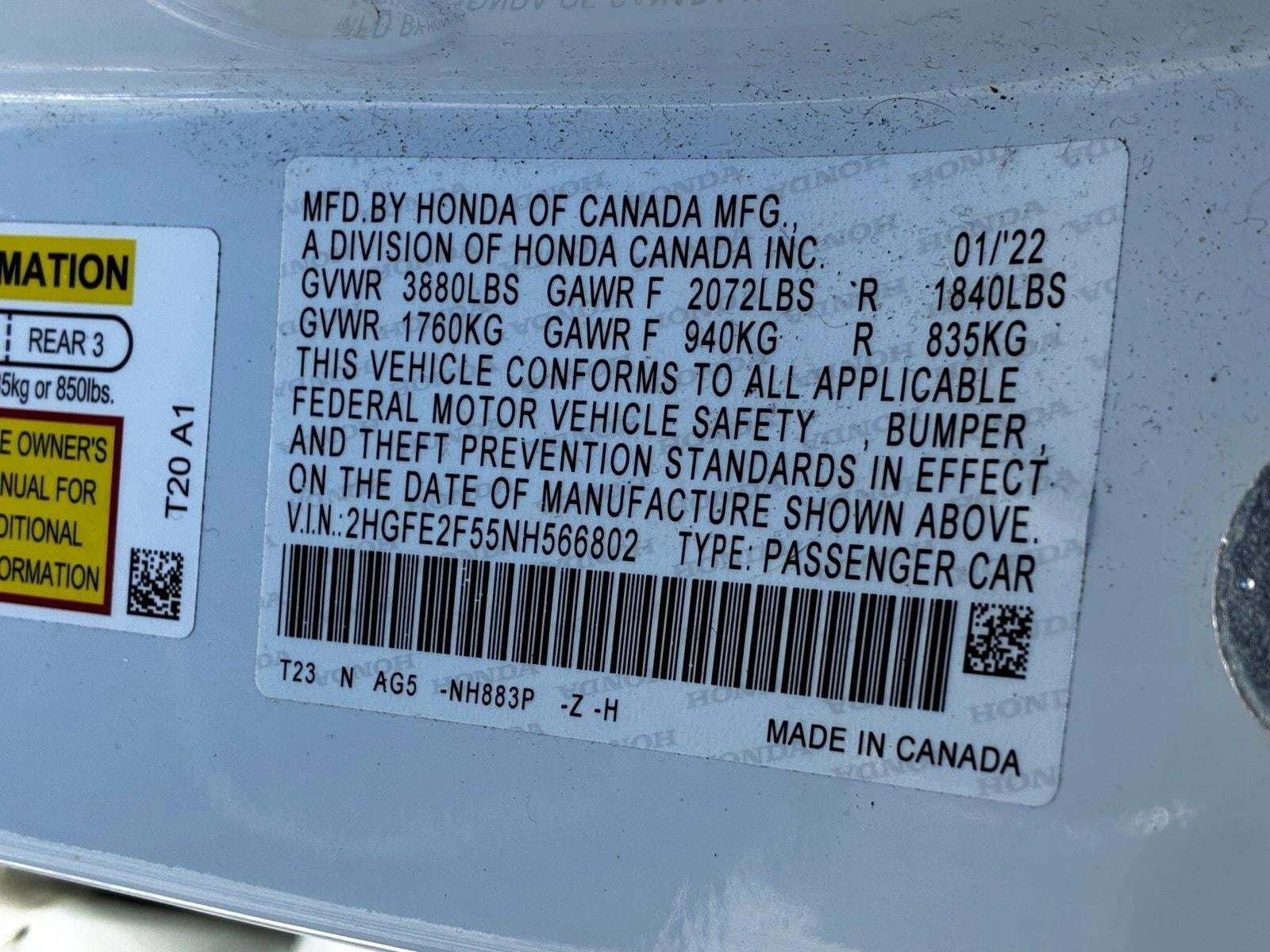 2022 HONDA CIVIC - Image 15