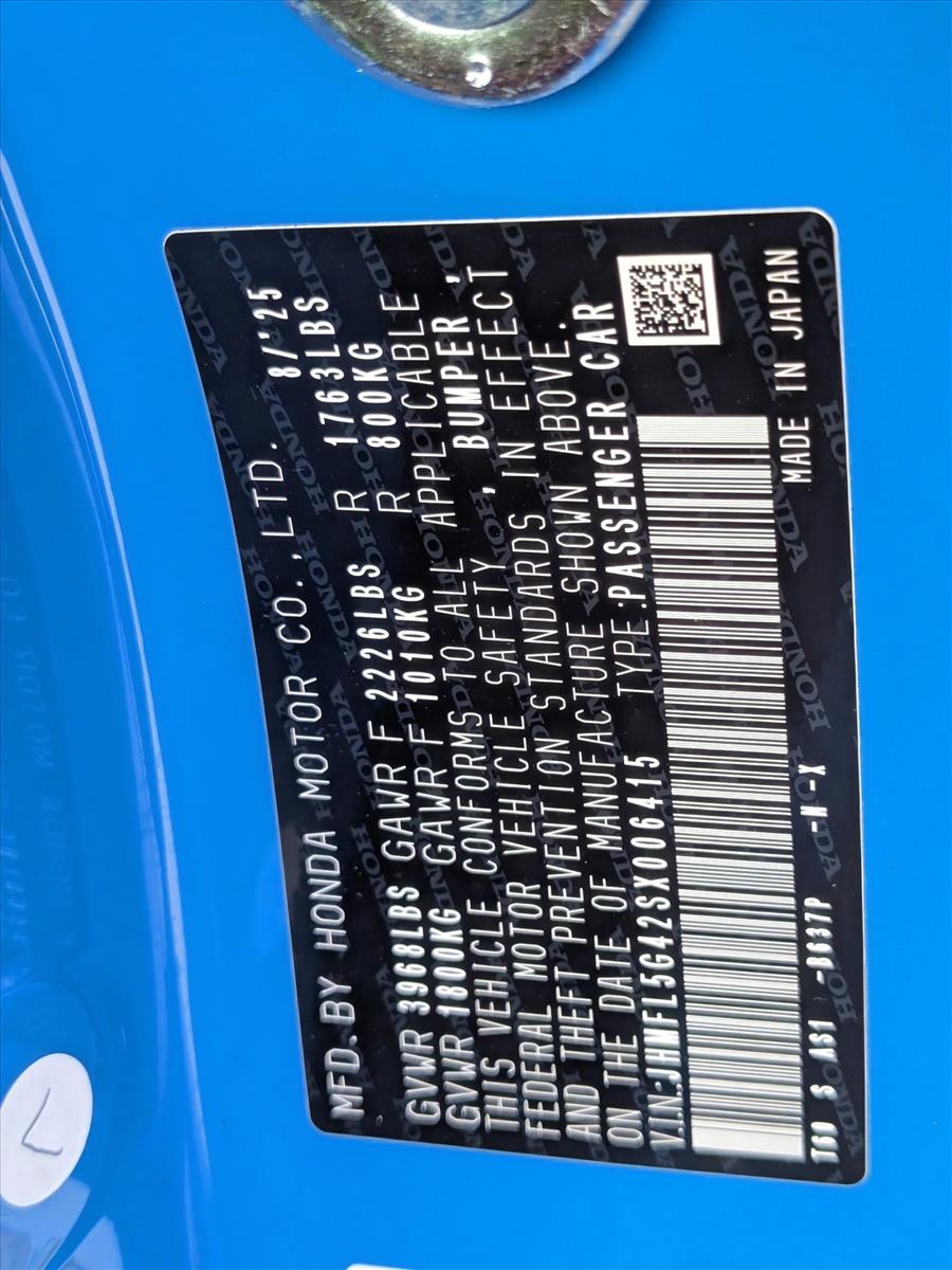 New 2025 Honda Civic Type R For Sale Hatchback Boost Blue Pearl