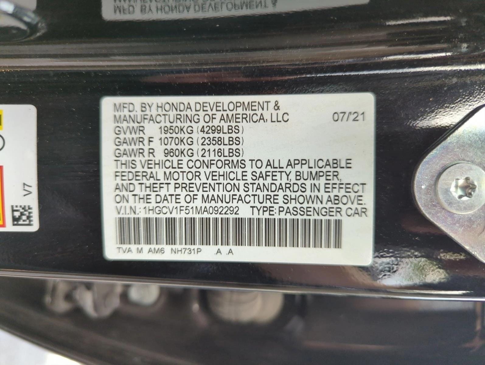 2021 Honda Accord EX-L - Photo 25