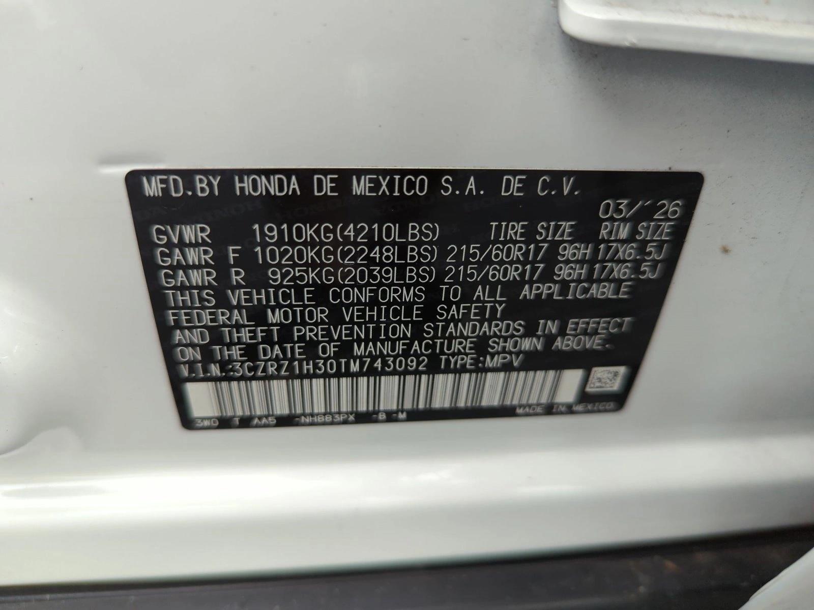 2026 Honda HR-V LX - Photo 23