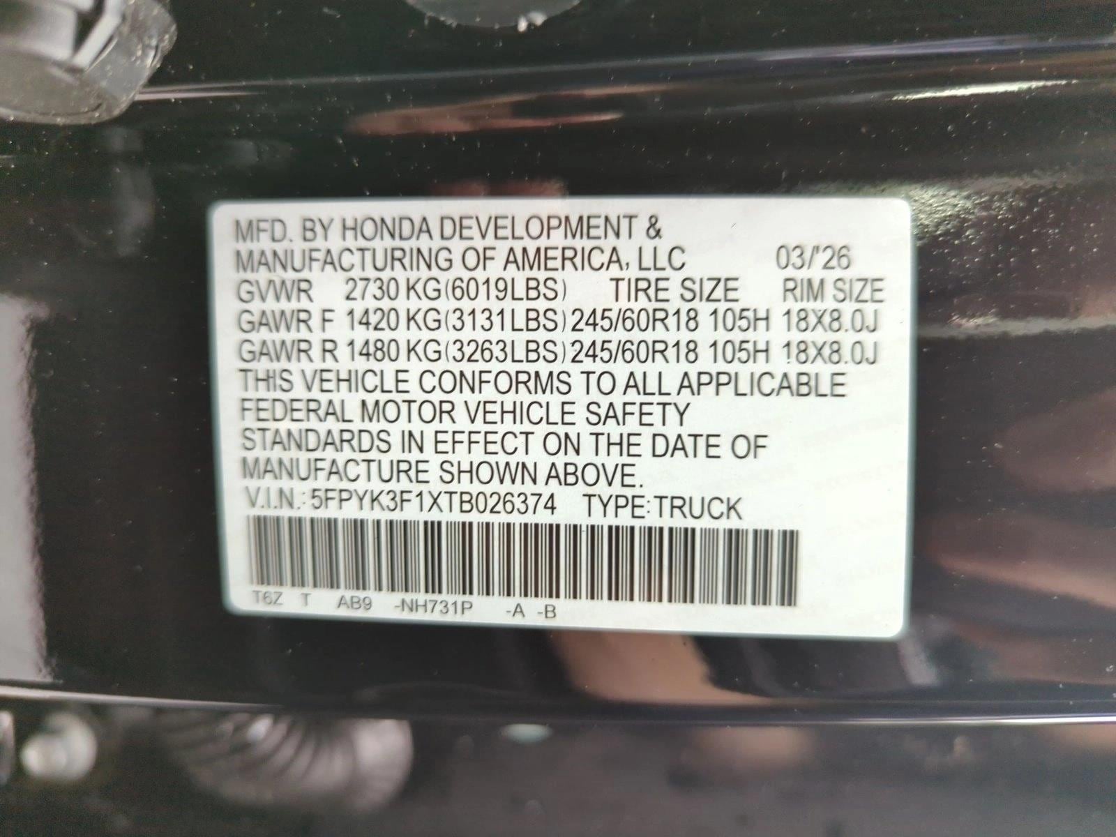 2026 Honda Ridgeline Sport - Photo 17