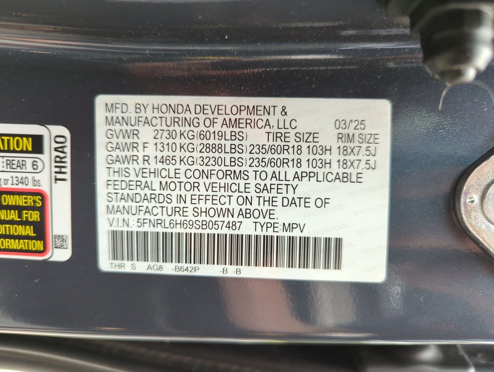 2025 Honda Odyssey EX-L - Photo 14