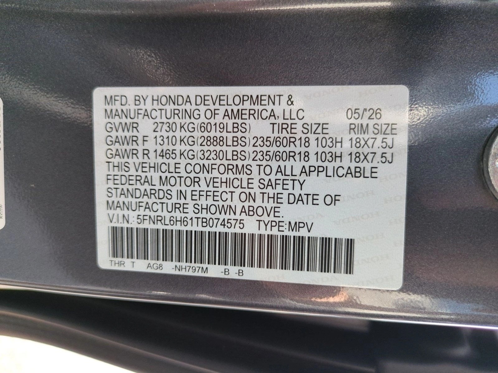 2026 Honda Odyssey EX-L - Photo 26