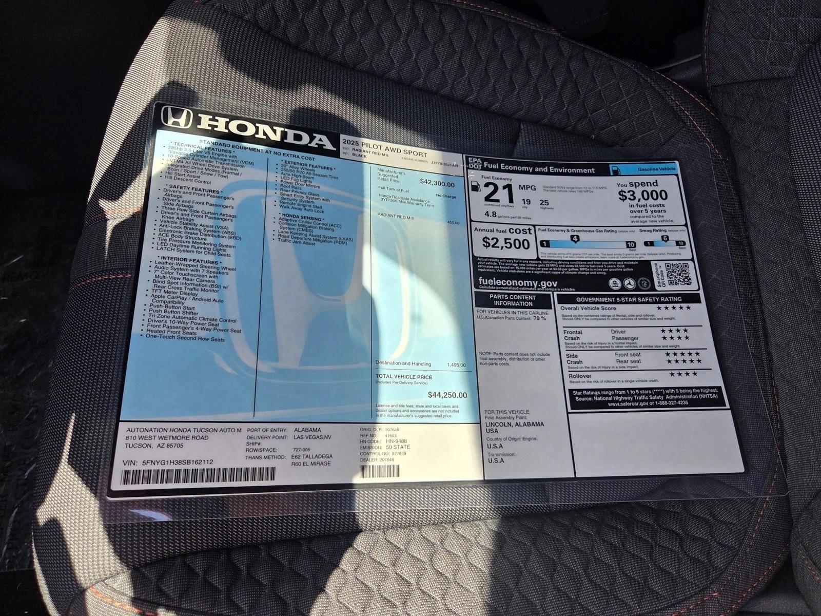 2025 Honda Pilot Sport - Photo 17