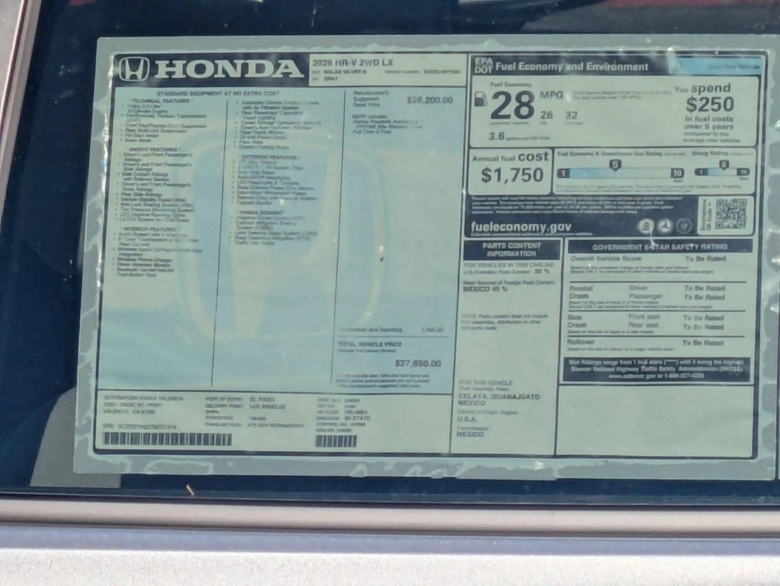 2026 Honda HR-V LX - Photo 17