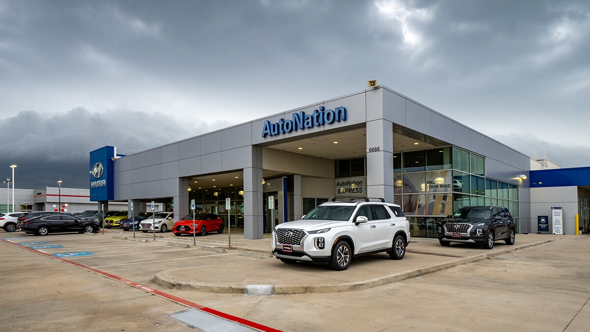Exterior view of AutoNation Hyundai Corpus Christi, a Hyundai dealer near Victoria