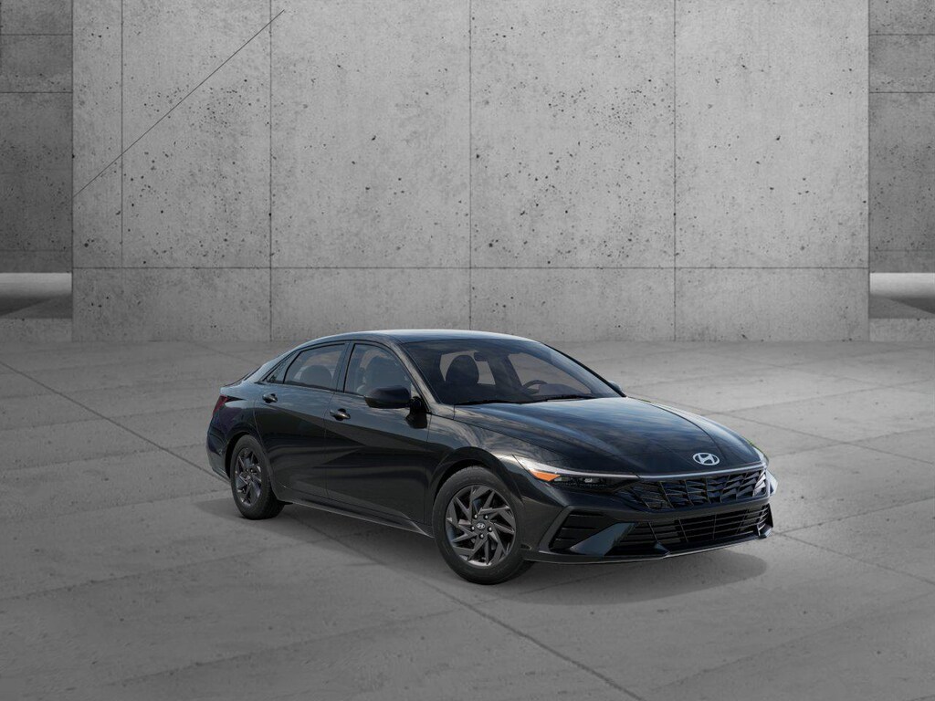New 2026 Hyundai Elantra Hybrid Blue Sedan