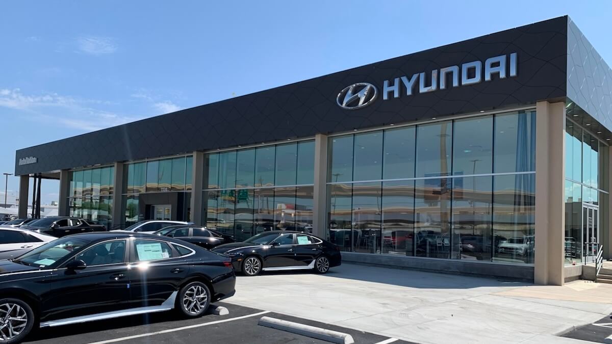 Exterior view of the newly renovated AutoNation Hyundai North Richland Hills