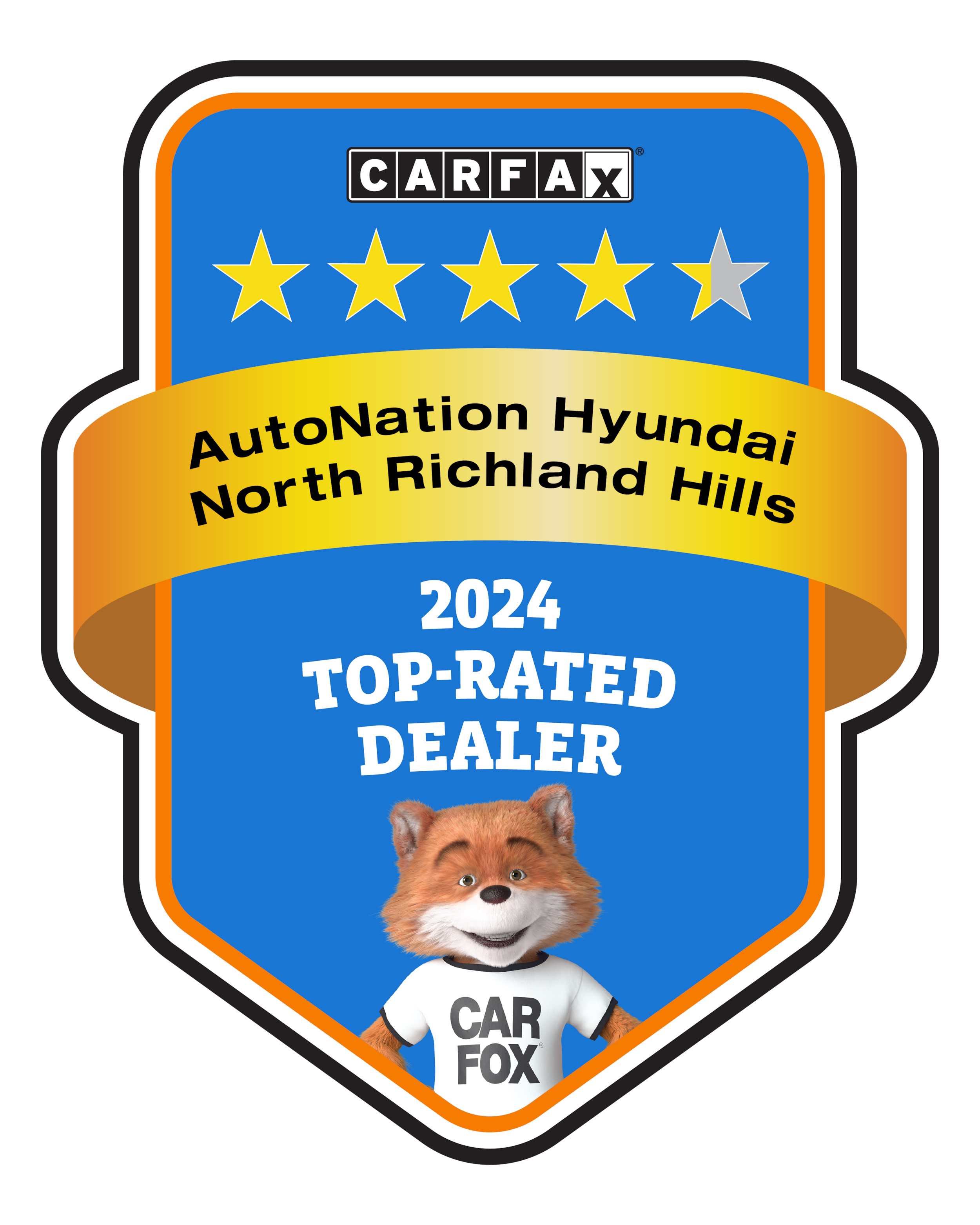 AutoNation Hyundai North Richland Hills CARFAX Top-Rated Dealer badge