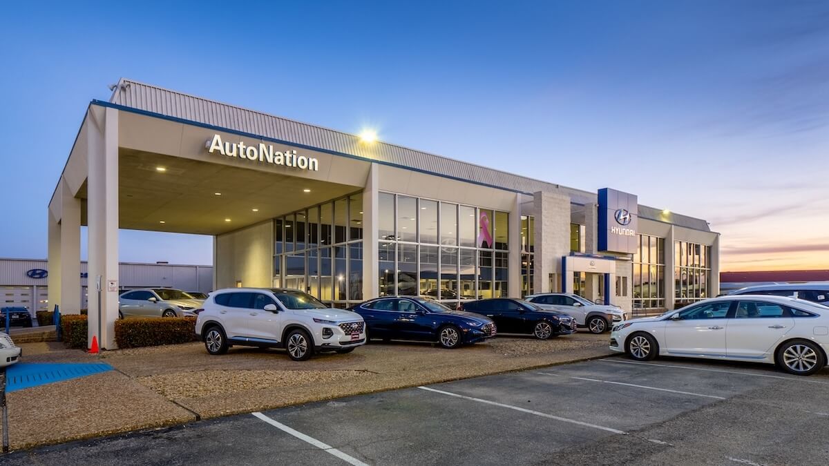 Exterior view of AutoNation Hyundai North Richland Hills, a Hyundai dealer near Irving