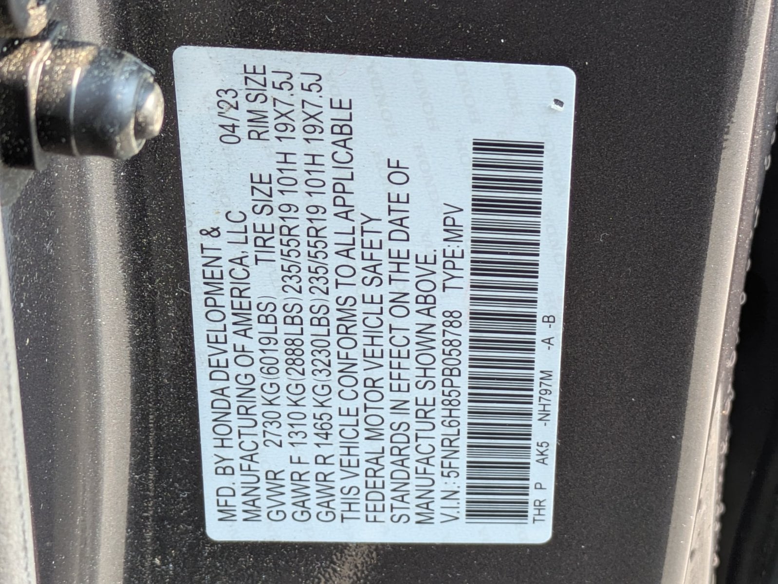 2023 Honda Odyssey Touring - Photo 15