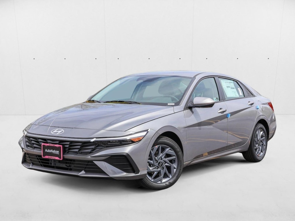 New 2025 Hyundai Elantra Hybrid Blue Sedan