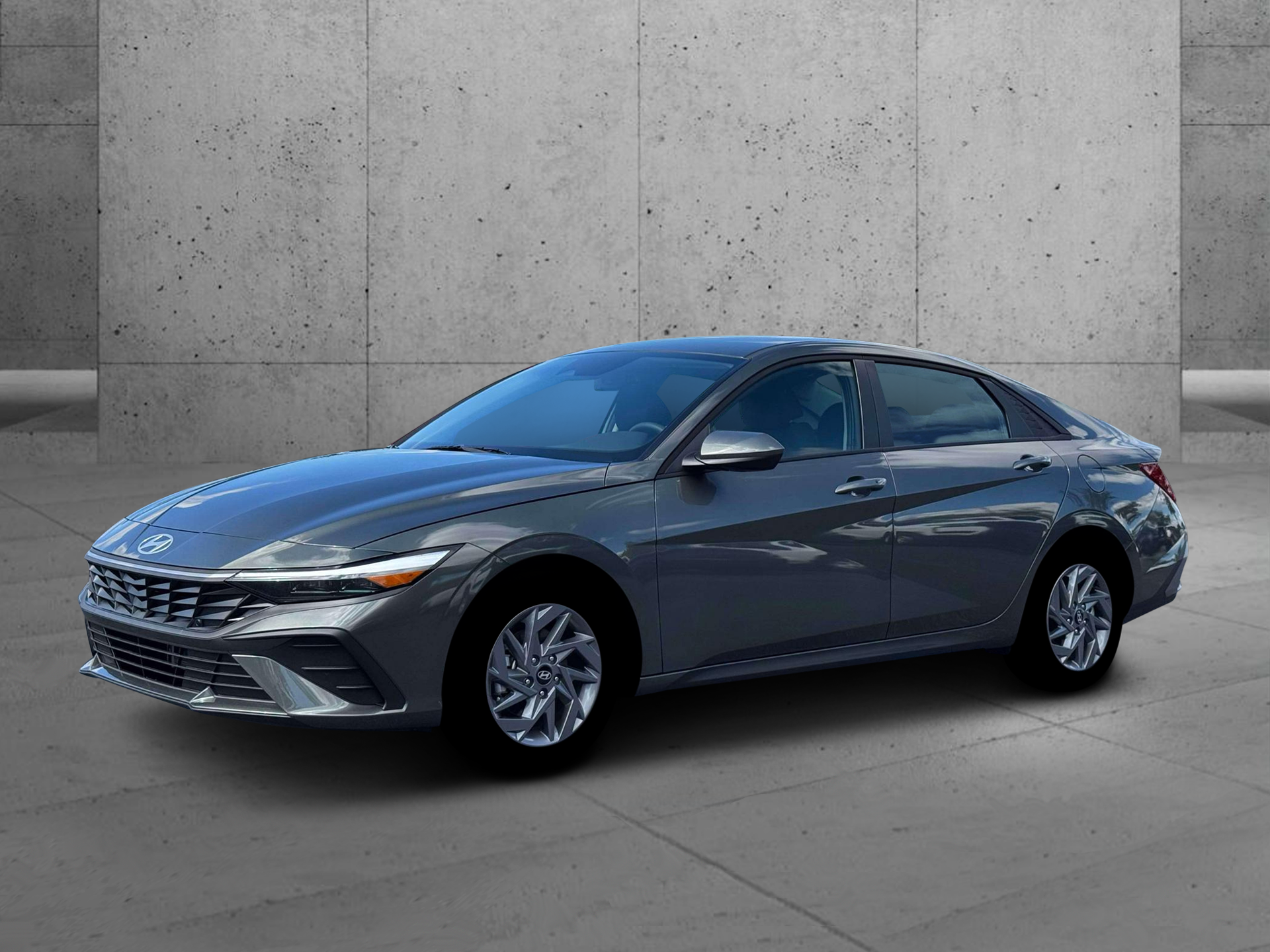 New 2026 Hyundai Elantra Hybrid Blue Sedan