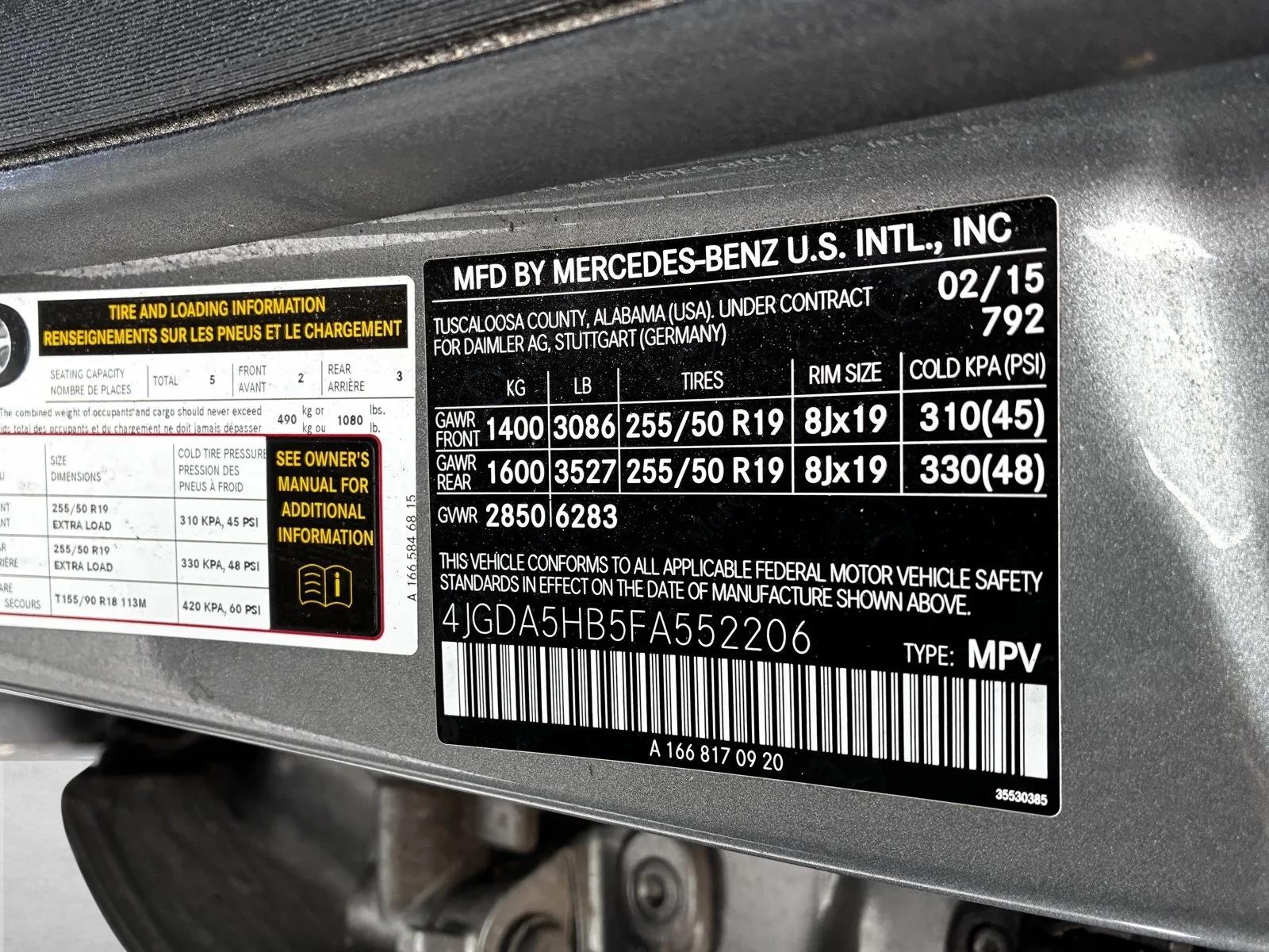 2015 MERCEDES-BENZ ML-CLASS - Image 15