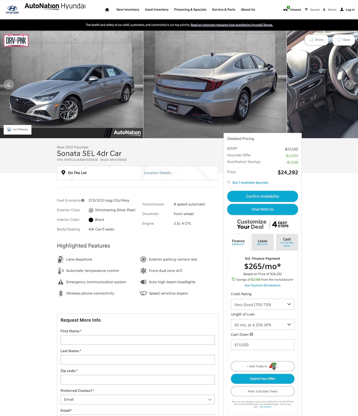 Buy Your Car Online AutoNation Hyundai Valencia