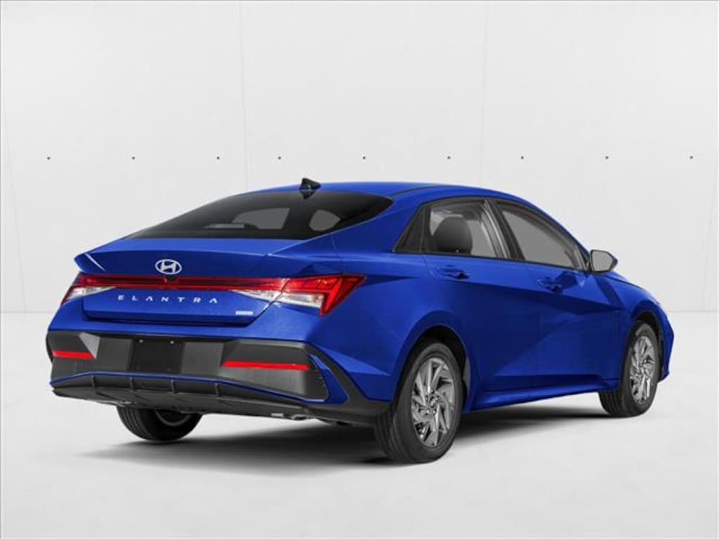 New 2026 Hyundai Elantra Hybrid Blue Sedan