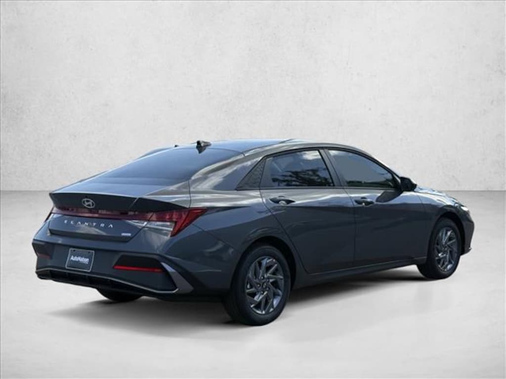 New 2026 Hyundai Elantra Hybrid Blue Sedan