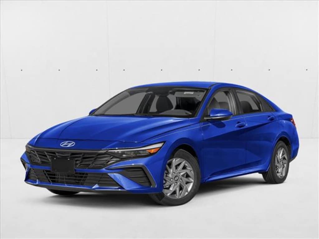 New 2026 Hyundai Elantra Hybrid Blue Sedan