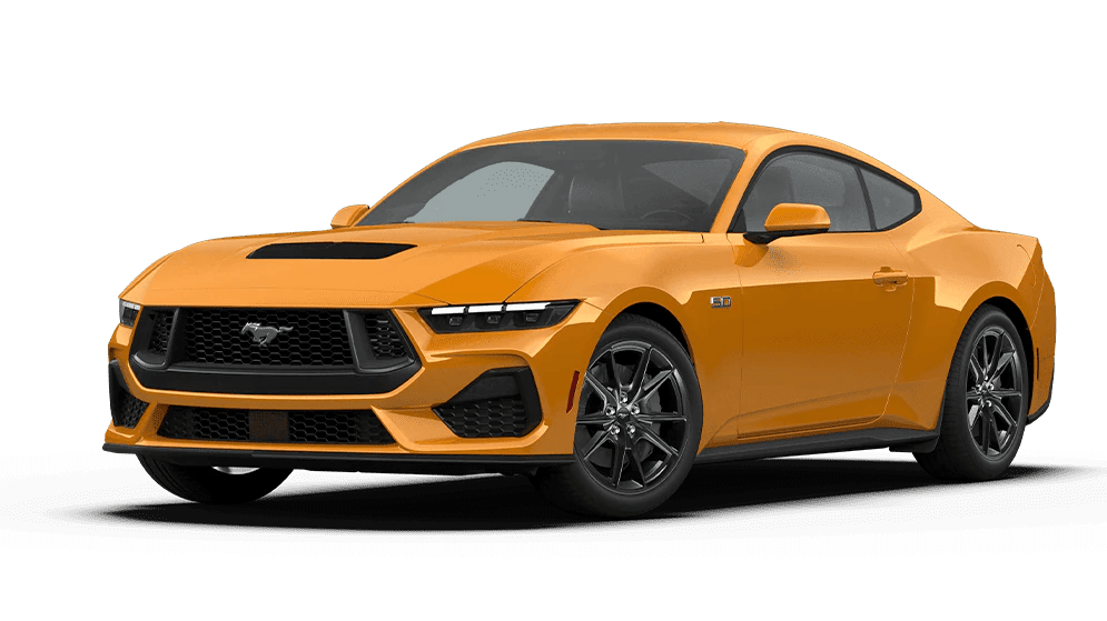 Ford Mustang in Orange Fury Metallic