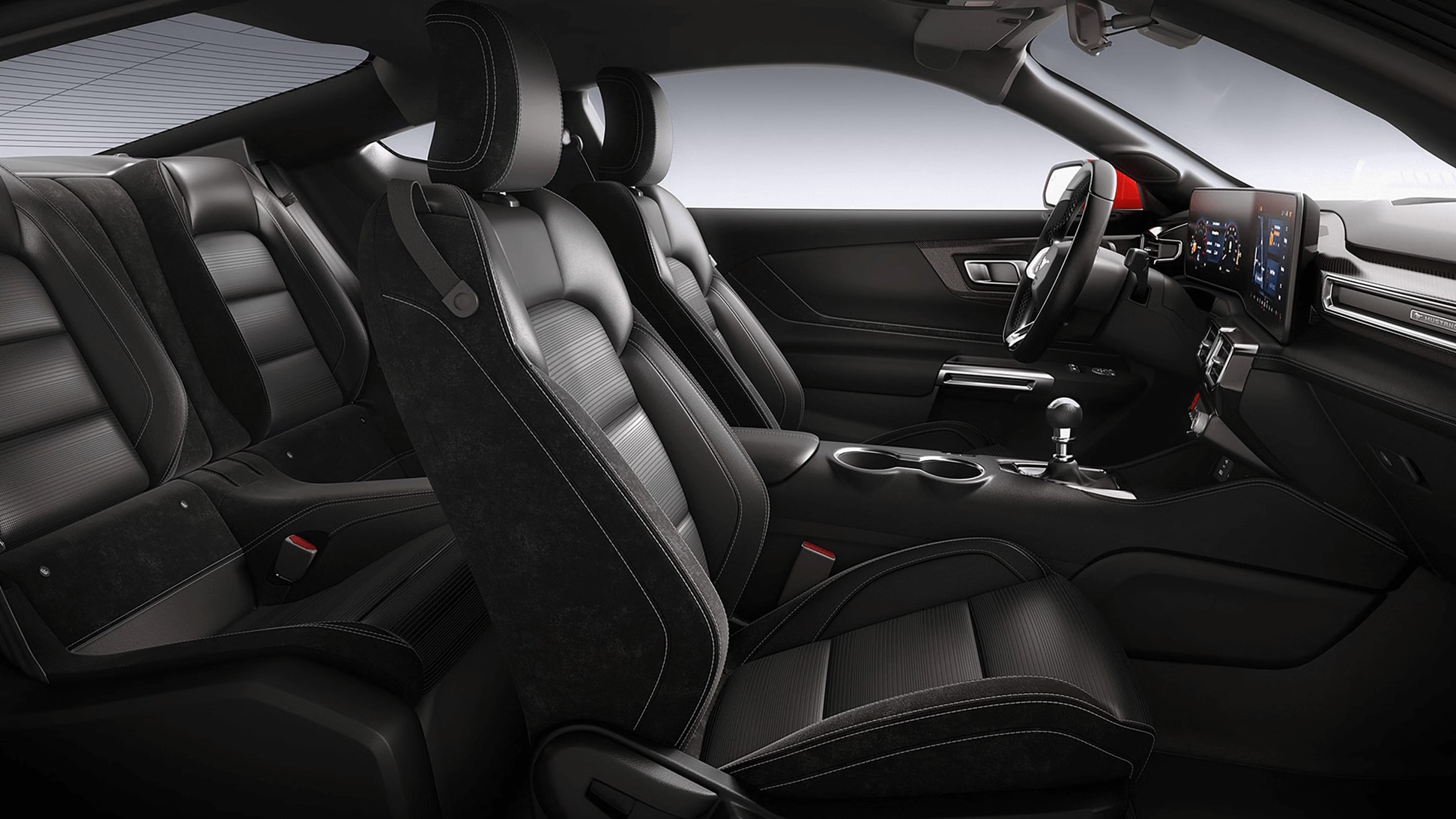 Interior shot of the Ford Mustang