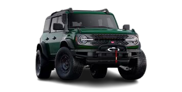 A Ford Bronco Everglades in the color green