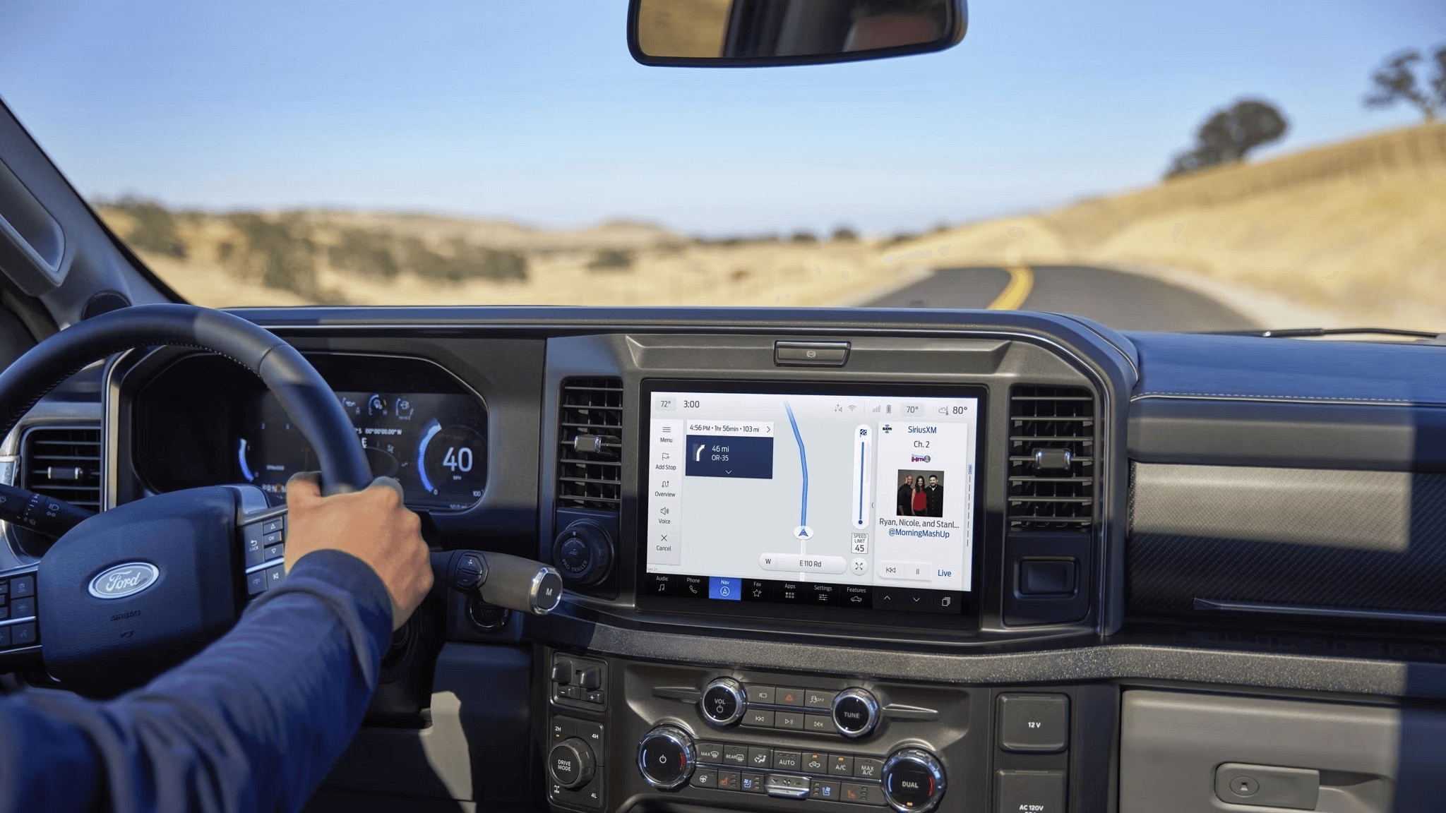 Interior shot of the Ford Super Duty F-250