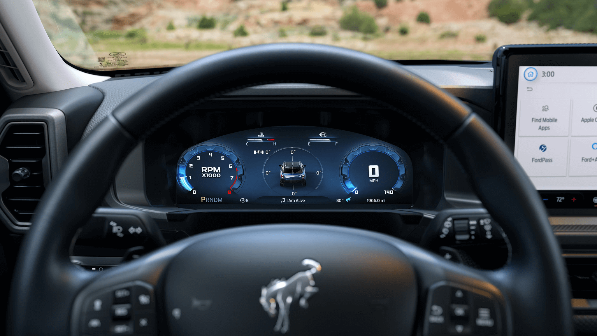 Interior shot of the Ford Bronco Sport