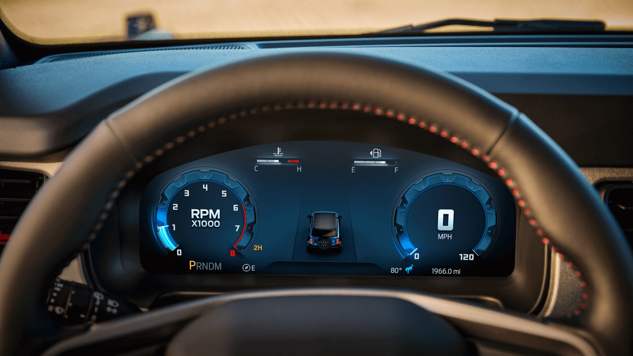 Interior shot of the Ford Bronco