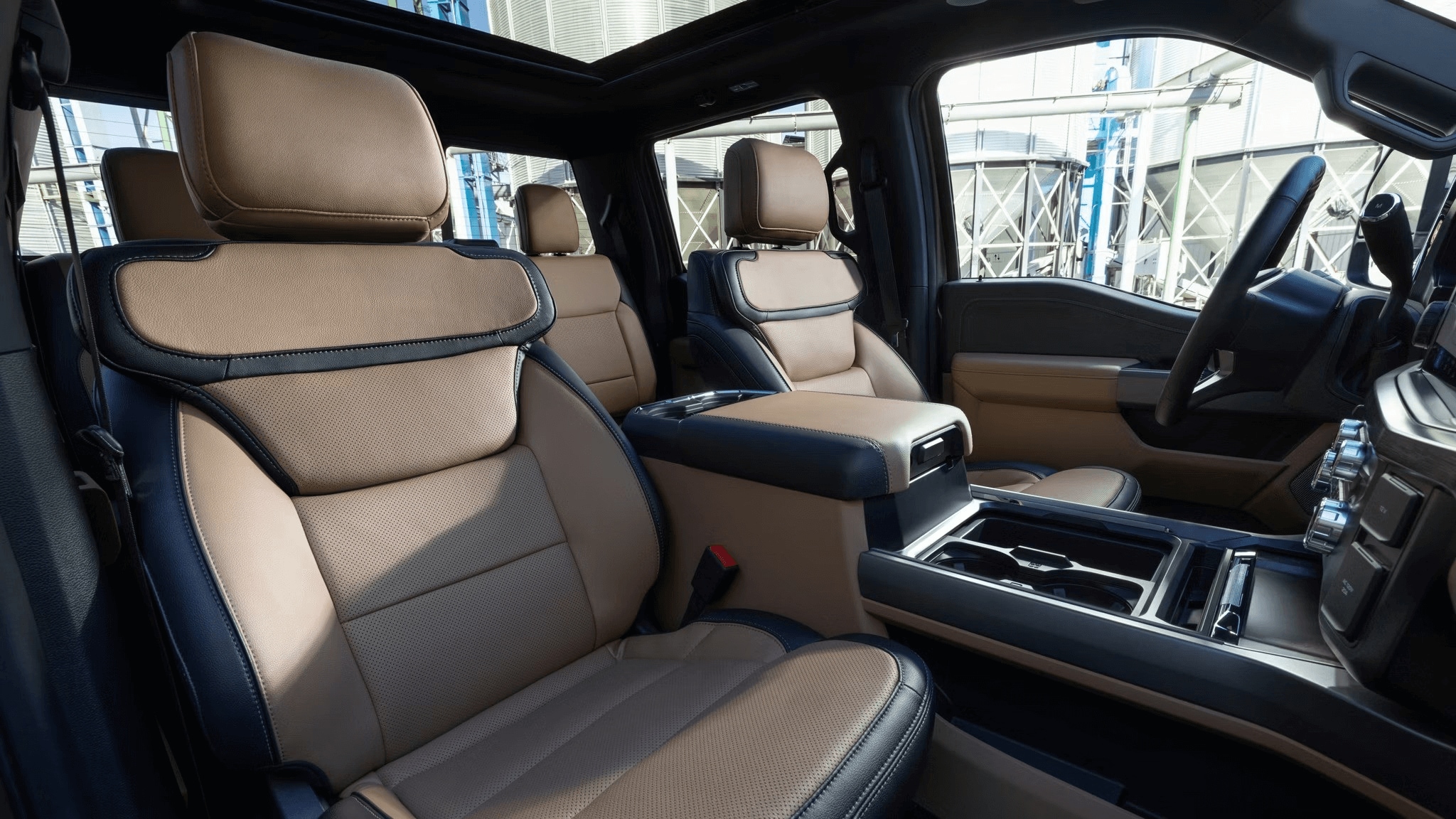 Interior shot of the Ford Super Duty F-250