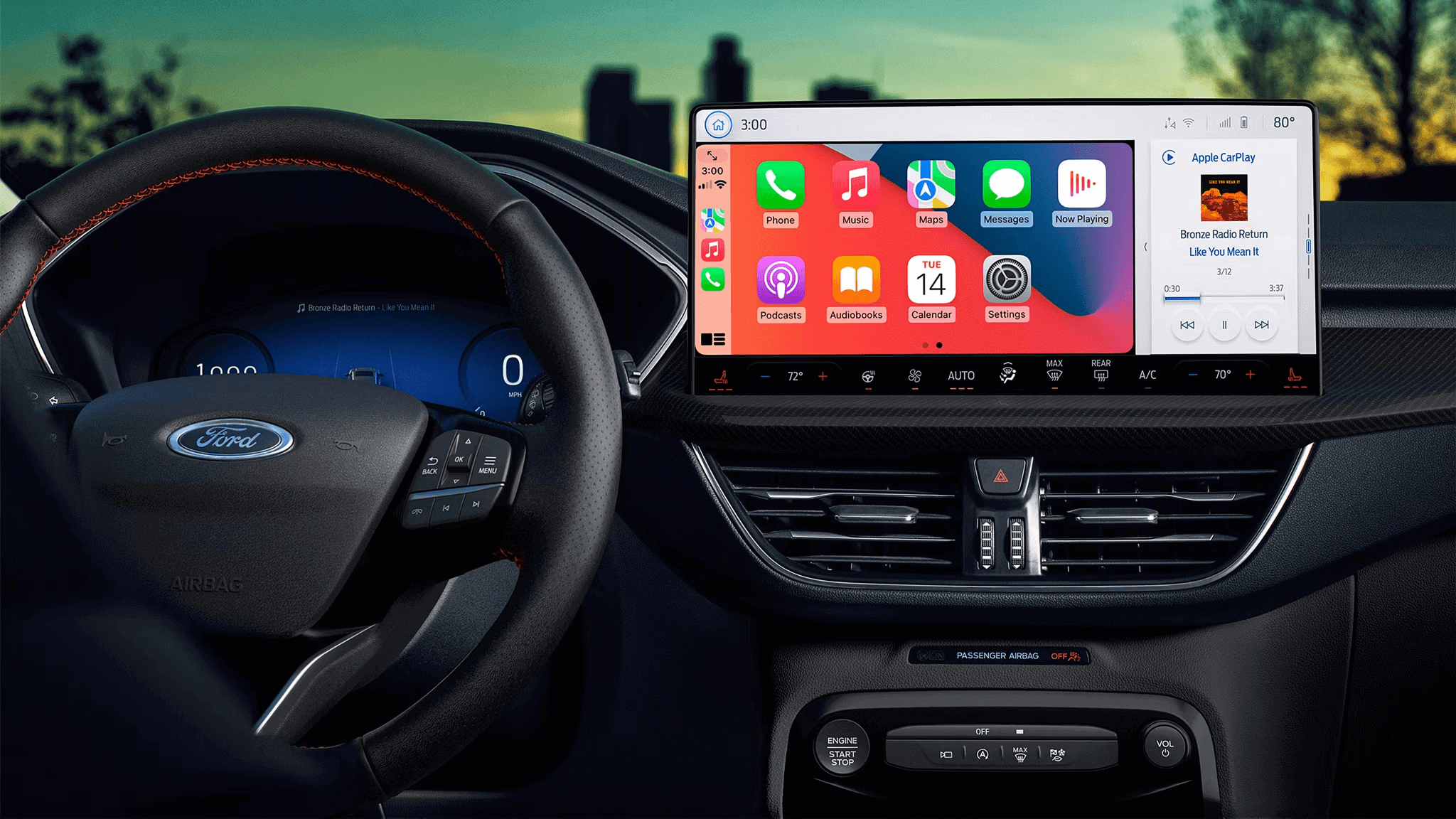 Interior shot of the Ford Escape