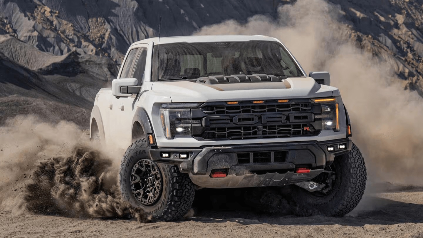 Ford F-150 Raptor off-roading during the day