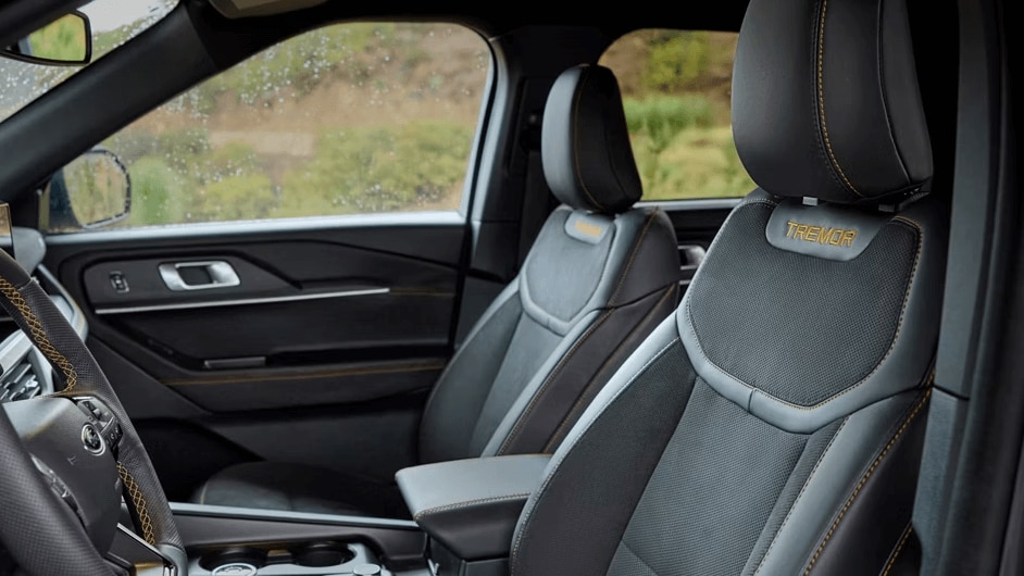 Interior shot of the Ford Explorer