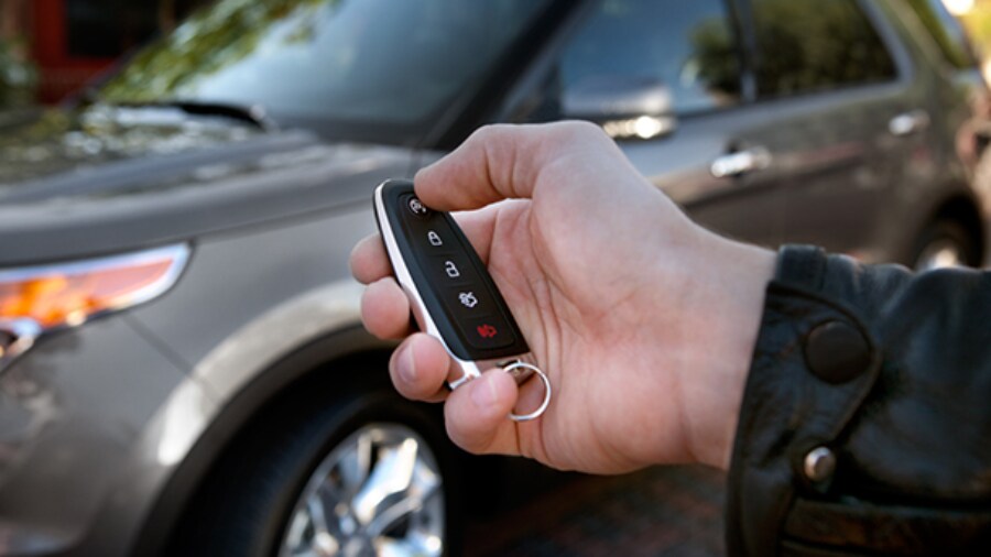 An image of a Ford Keyfob equipped with Remote Push Button Start