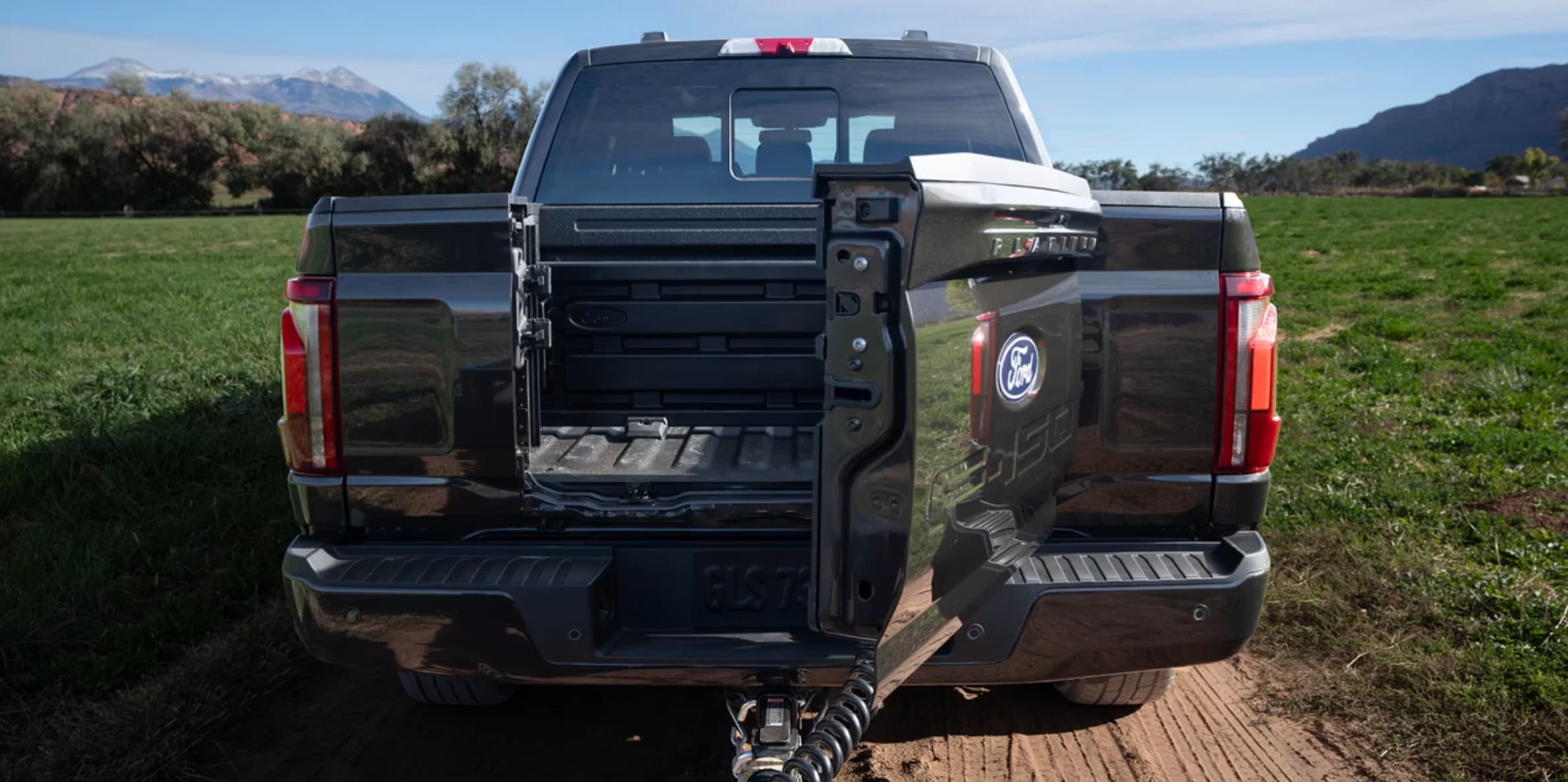 An image showcasing the Ford Pro Access Tailgate.