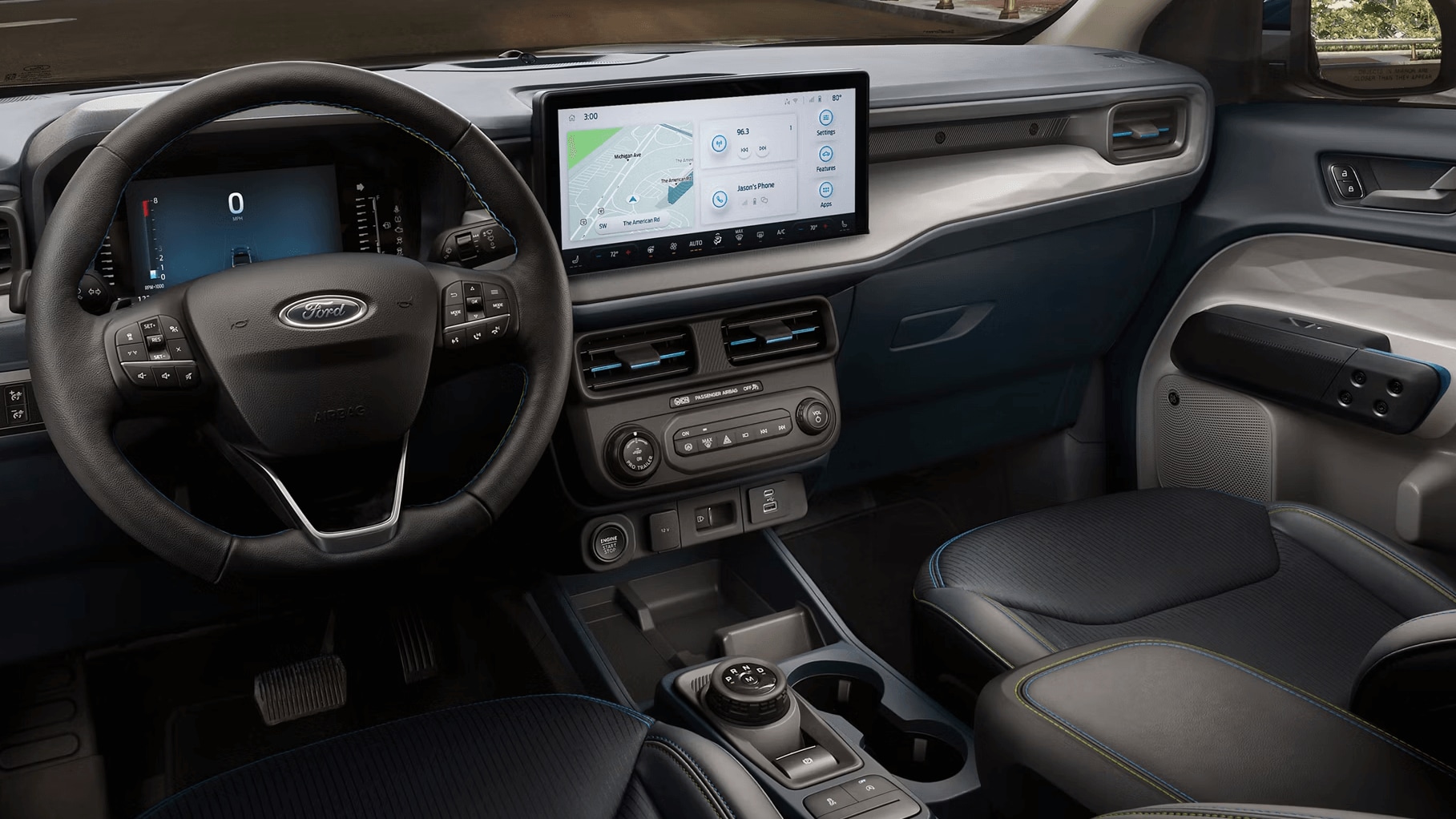 Interior photo of the Ford Maverick