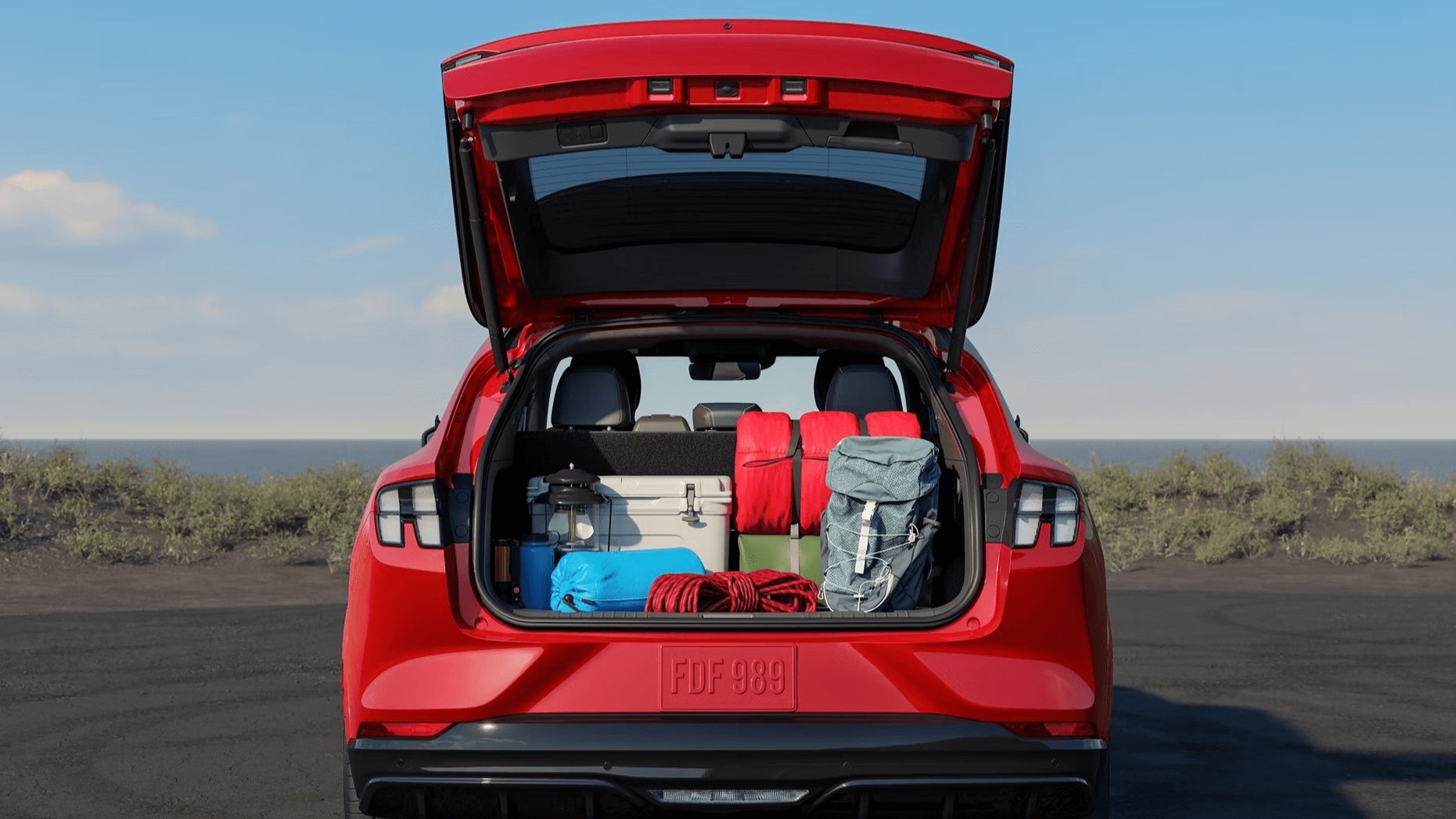 Interior shot of the Ford Mustang Mach-E