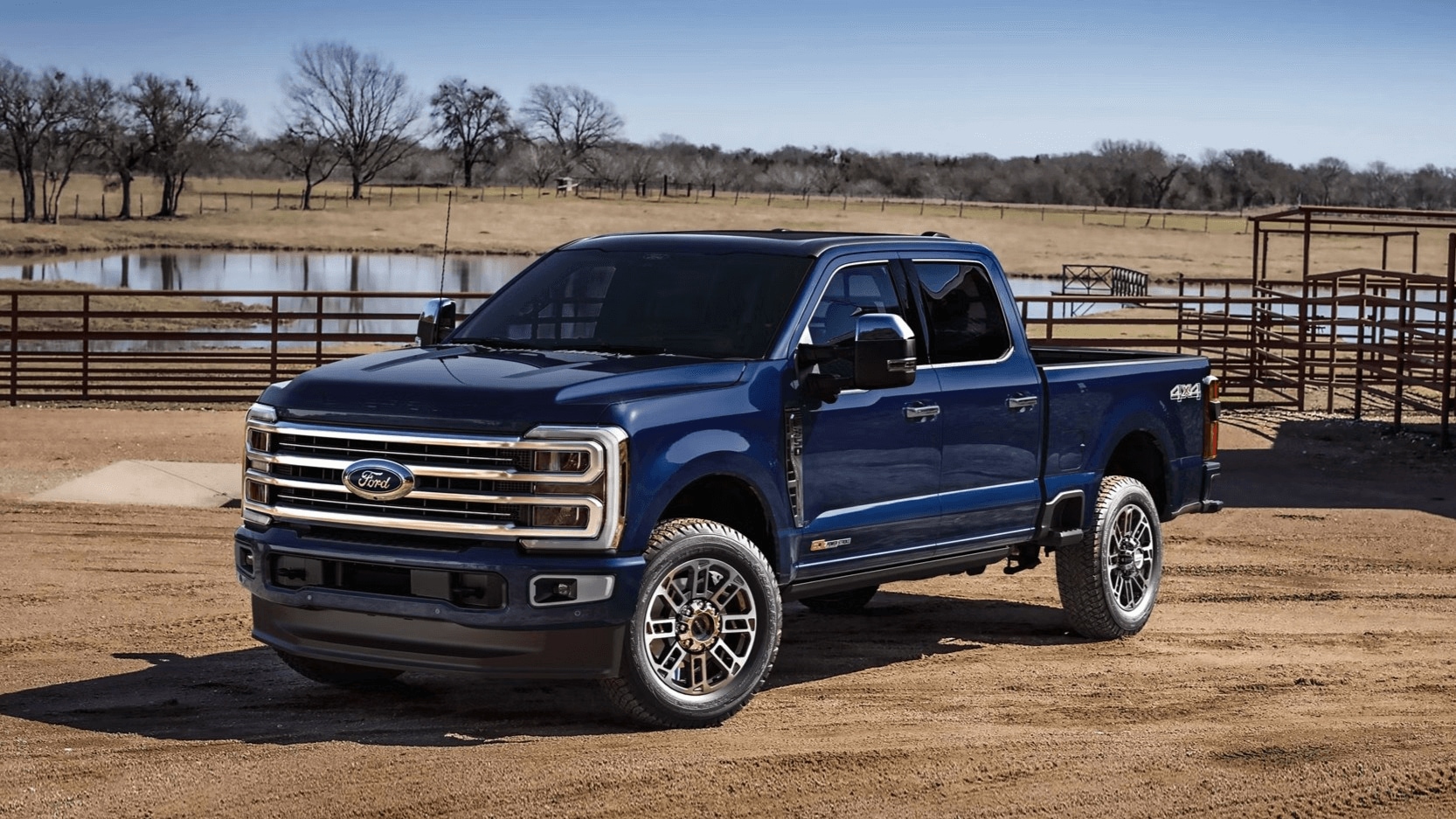 Ford Super Duty F-250 parked outside in a farm