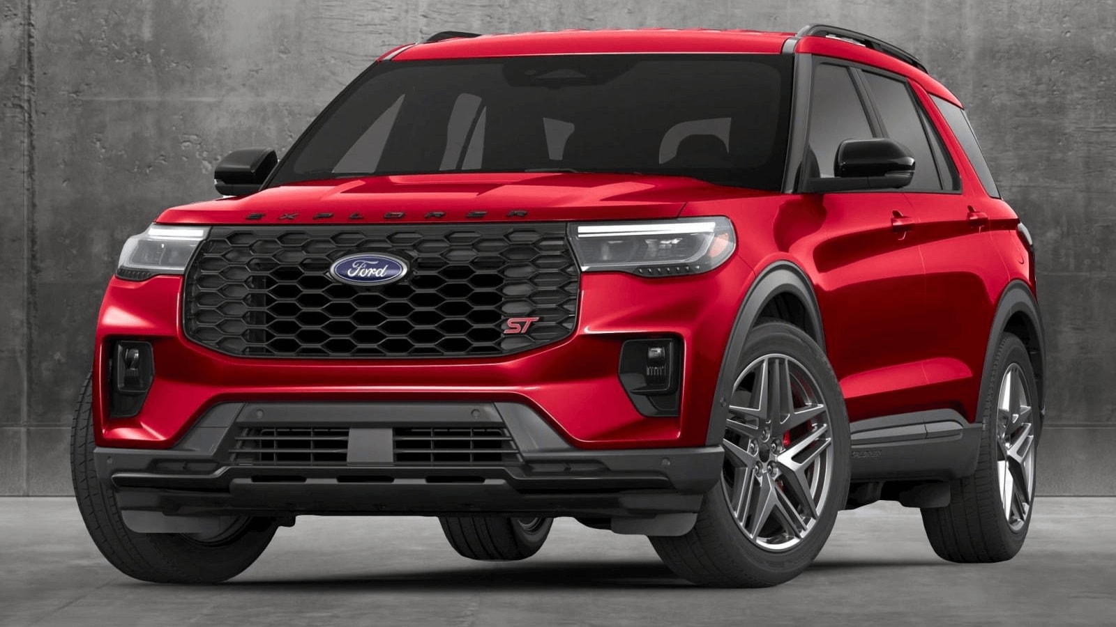 Ford Explorer SUV in Rapid Red Metallic Tinted Clearcoat