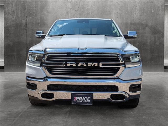 Used 2021 RAM Ram 1500 Pickup Laramie with VIN 1C6SRFJT8MN669725 for sale in Littleton, CO