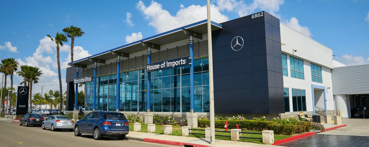 View of House of Imports from the street