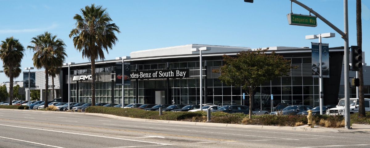 View of Mercedes-Benz of South Bay from the street