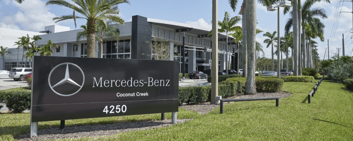 Exterior view of Mercedes-Benz of Coconut Creek
