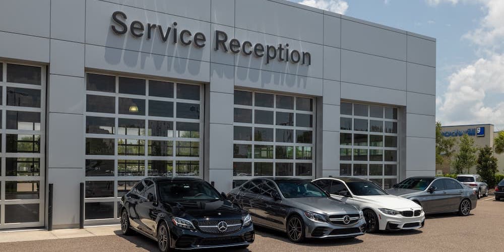 Mercedes-Benz service center entrance