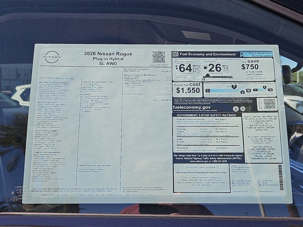 Certified 2026 Nissan Rogue Plug-In Hybrid SL SUV