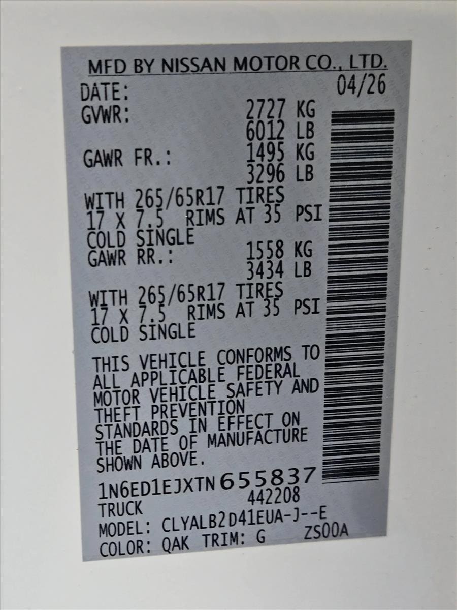 2026 Nissan Frontier SV - Photo 15