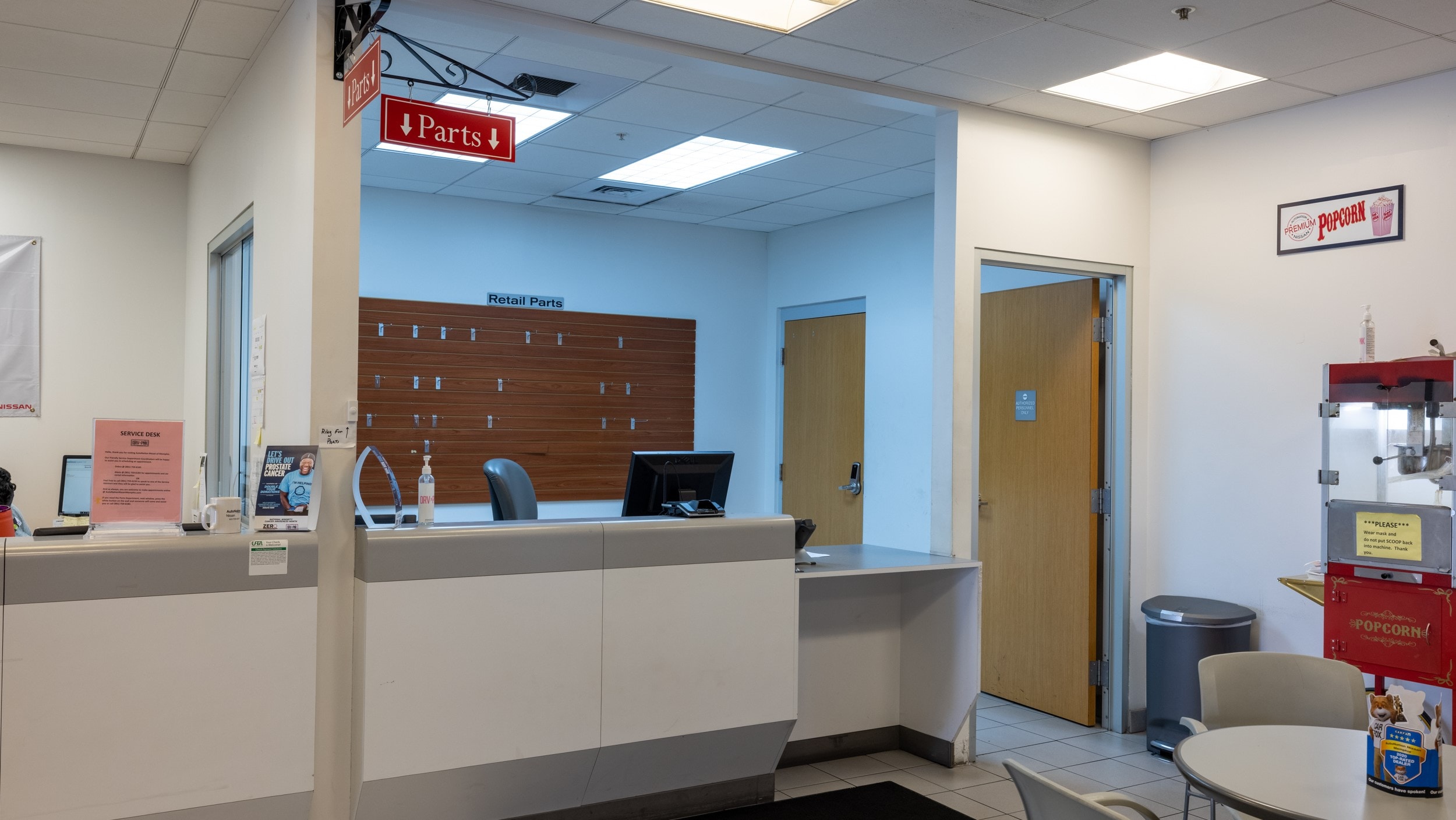 Interior view of AutoNation Nissan Memphis during the day