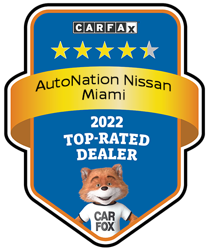 AutoNation Nissan Miami CARFAX Top-Rated Dealer badge