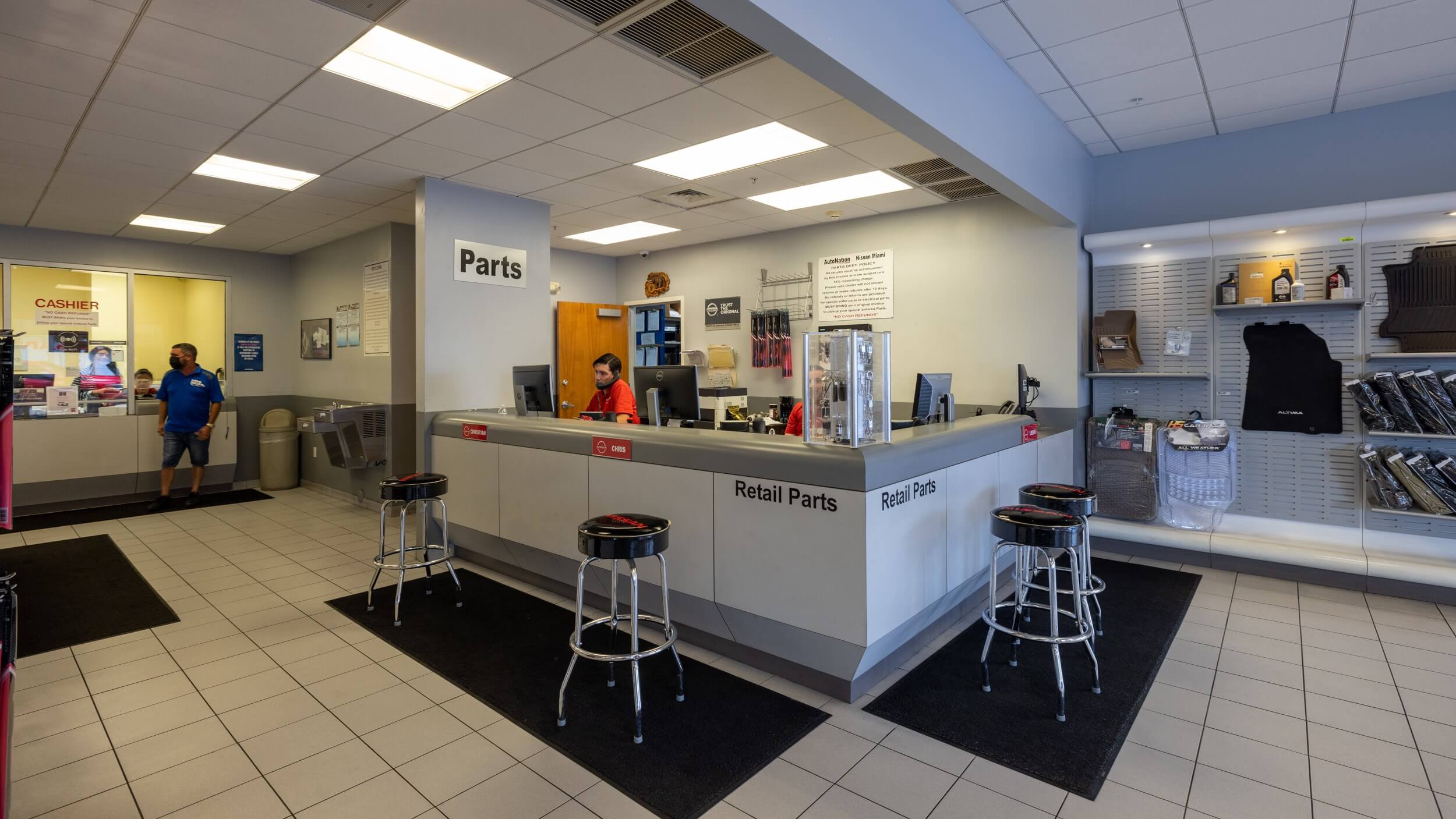 Interior view of AutoNation Nissan Miami
